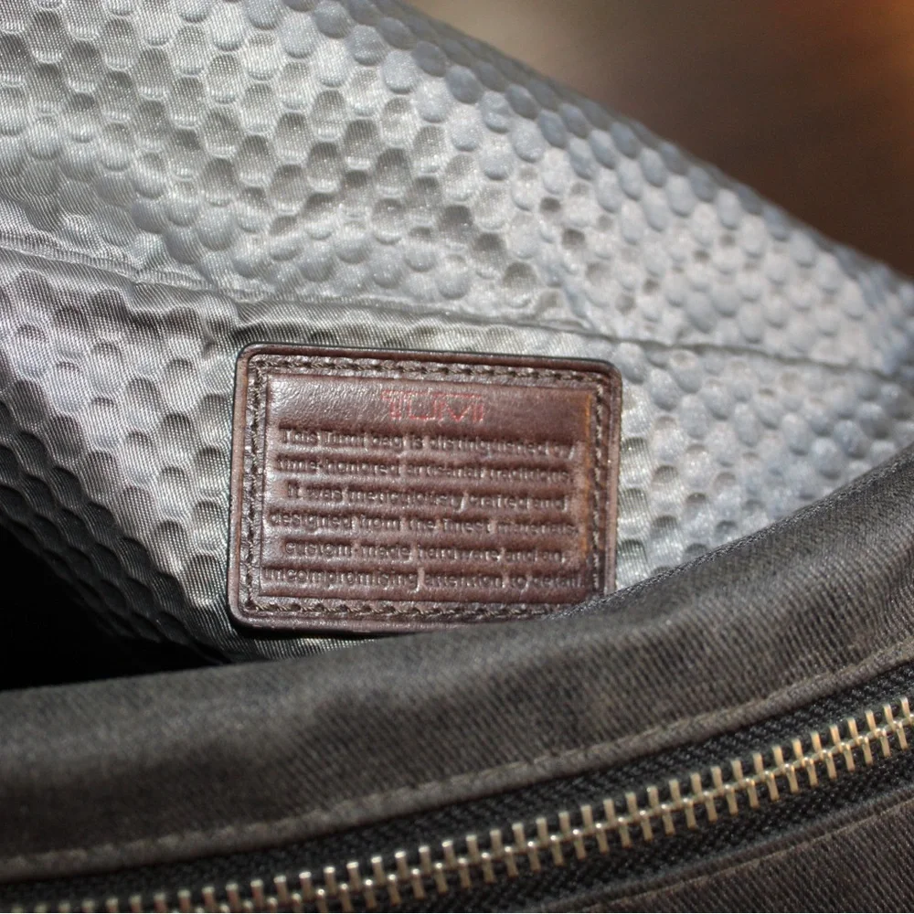 Tumi Gray and Brown Men's Messenger Bag
